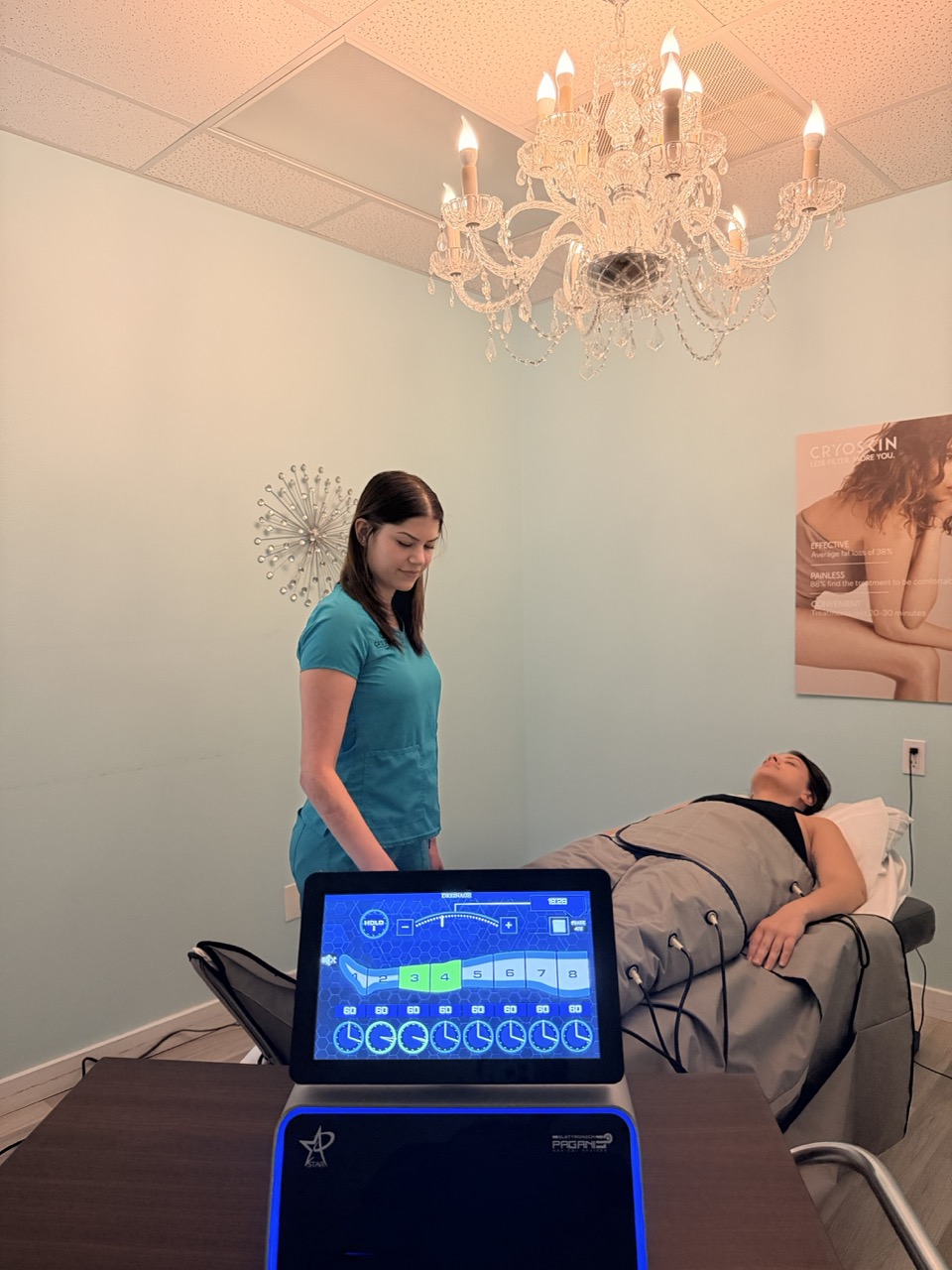 Pressotherapy lymphatic compression treatment at Cryo Studio Sarasota